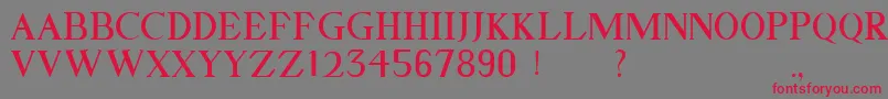 フォントGELLATO – 赤い文字の灰色の背景