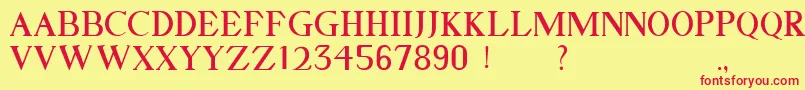 Шрифт GELLATO – красные шрифты на жёлтом фоне