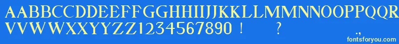 GELLATO Font – Yellow Fonts on Blue Background