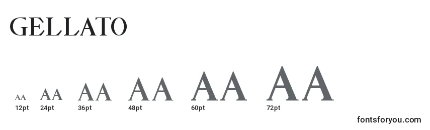 GELLATO Font Sizes
