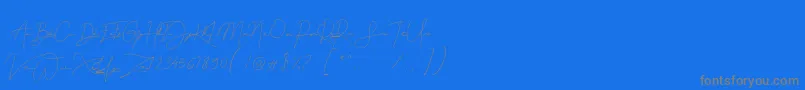 Gellattik Janggan-Schriftart – Graue Schriften auf blauem Hintergrund