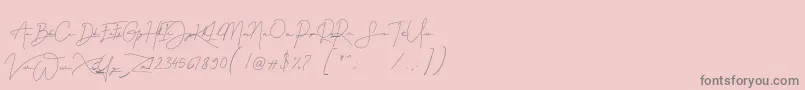 Gellattik Janggan-Schriftart – Graue Schriften auf rosa Hintergrund