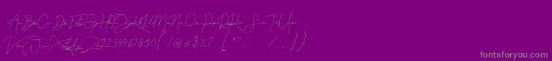 Gellattik Janggan-Schriftart – Graue Schriften auf violettem Hintergrund