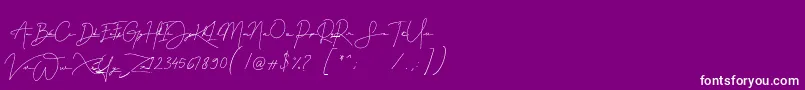 Gellattik Janggan Font – White Fonts on Purple Background