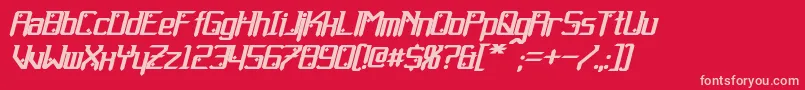 Gemcut Bold Italic Font – Pink Fonts on Red Background
