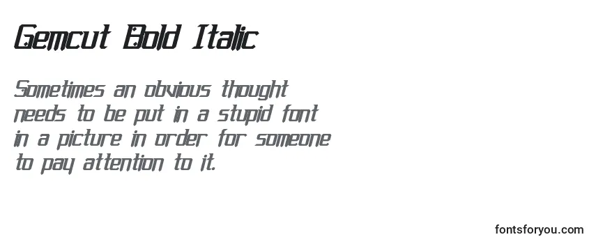 Gemcut Bold Italic Font