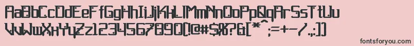 Gemcut Bold-Schriftart – Schwarze Schriften auf rosa Hintergrund