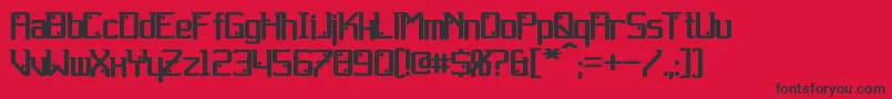 Gemcut Bold Font – Black Fonts on Red Background