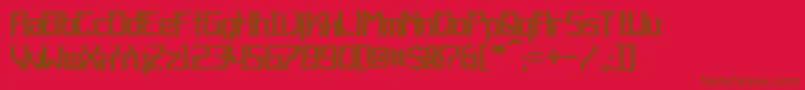 Lisätietoja Gemcut Bold-fontista Gemcut Bold-fontti – ruskeat fontit punaisella taustalla