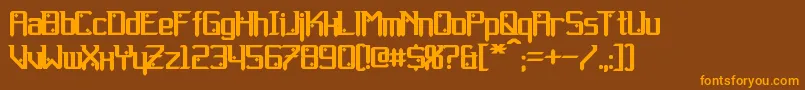 Gemcut Bold Font – Orange Fonts on Brown Background