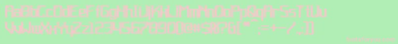 Gemcut Bold Font – Pink Fonts on Green Background