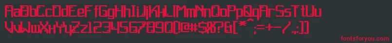 Gemcut Bold Font – Red Fonts on Black Background