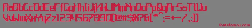 Gemcut Bold Font – Red Fonts on Gray Background