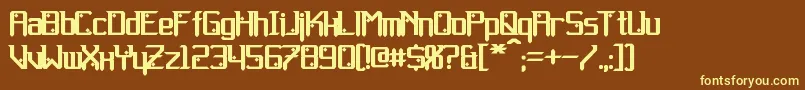 Gemcut Bold Font – Yellow Fonts on Brown Background