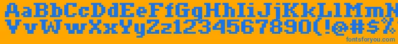 Ceriph0765 Font – Blue Fonts on Orange Background