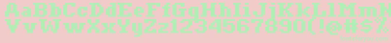 Ceriph0765 Font – Green Fonts on Pink Background