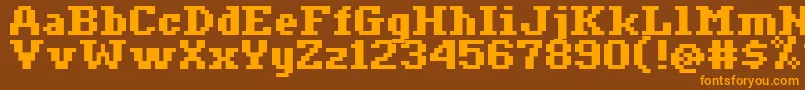 Ceriph0765 Font – Orange Fonts on Brown Background