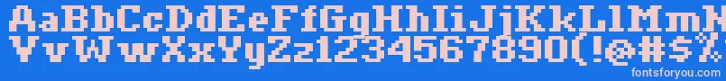 Ceriph0765 Font – Pink Fonts on Blue Background