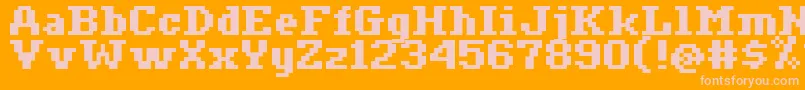 Ceriph0765 Font – Pink Fonts on Orange Background