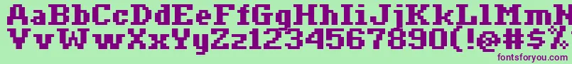Ceriph0765 Font – Purple Fonts on Green Background