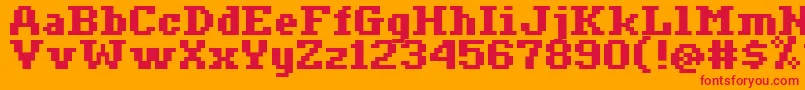 Ceriph0765 Font – Red Fonts on Orange Background