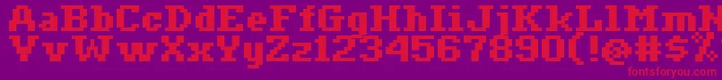 Ceriph0765 Font – Red Fonts on Purple Background