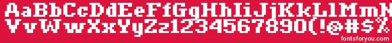Ceriph0765 Font – White Fonts on Red Background