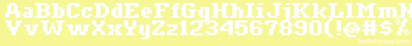 フォントCeriph0765 – 黄色い背景に白い文字