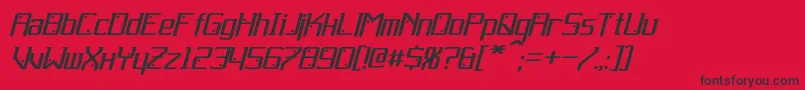 Gemcut Italic Font – Black Fonts on Red Background