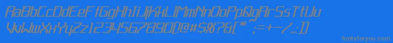 Police Gemcut Italic – polices grises sur fond bleu