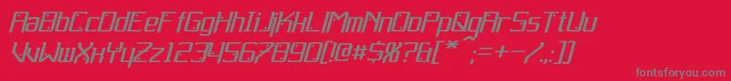 Gemcut Italic Font – Gray Fonts on Red Background