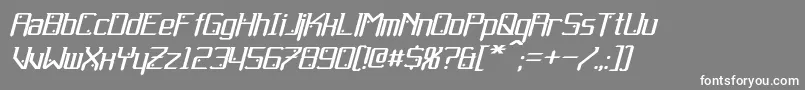 フォントGemcut Italic – 灰色の背景に白い文字
