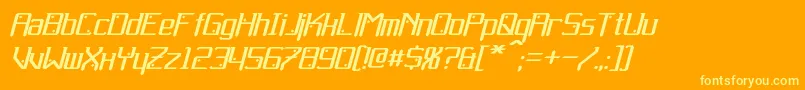 Gemcut Italic Font – Yellow Fonts on Orange Background