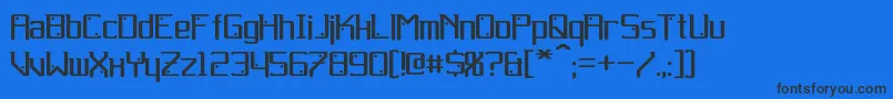 Gemcut-Schriftart – Schwarze Schriften auf blauem Hintergrund
