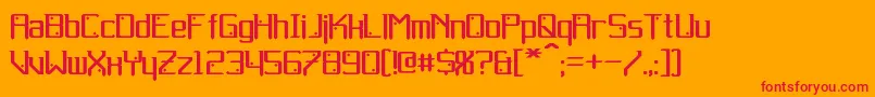 Шрифт Gemcut – красные шрифты на оранжевом фоне