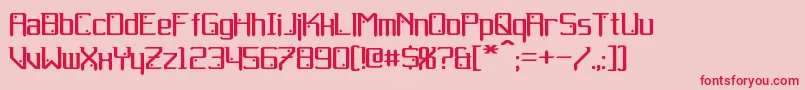 フォントGemcut – ピンクの背景に赤い文字