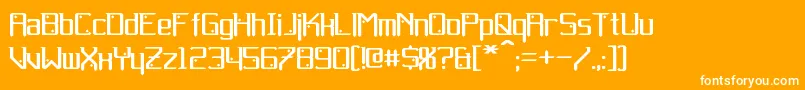 Шрифт Gemcut – белые шрифты на оранжевом фоне