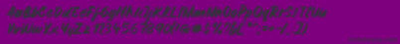 フォントGemini Brush – 紫の背景に黒い文字