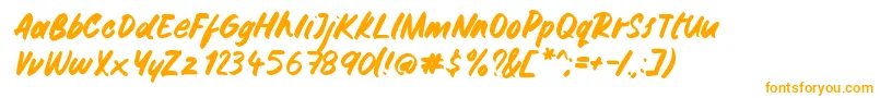 Gemini Brush-Schriftart – Orangefarbene Schriften auf weißem Hintergrund