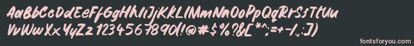 Gemini Brush Font – Pink Fonts on Black Background