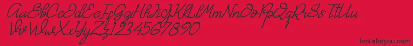 Gemmo Font – Black Fonts on Red Background