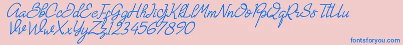 Gemmo Font – Blue Fonts on Pink Background