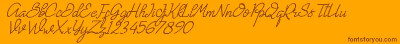 Gemmo Font – Brown Fonts on Orange Background