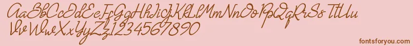Gemmo Font – Brown Fonts on Pink Background