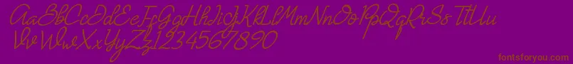 Gemmo Font – Brown Fonts on Purple Background