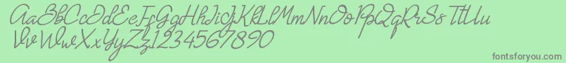 Gemmo Font – Gray Fonts on Green Background