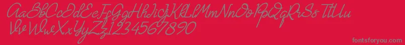 Gemmo Font – Gray Fonts on Red Background