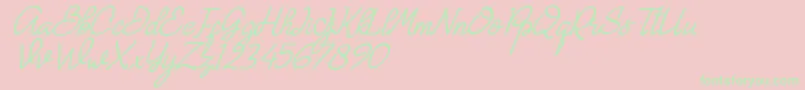 Gemmo Font – Green Fonts on Pink Background
