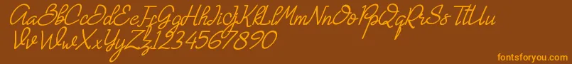 Gemmo Font – Orange Fonts on Brown Background