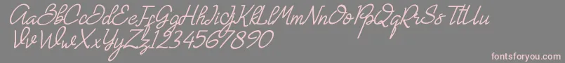 Gemmo Font – Pink Fonts on Gray Background